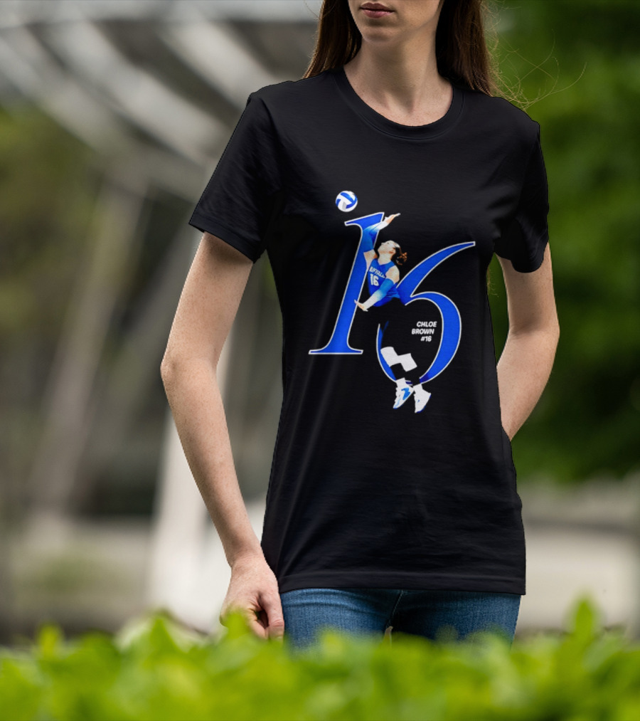 Chloe Brown 16 Buffalo Bulls NCAA Volleyball Player Action Pose T-Shirt