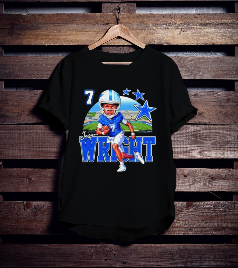 Buffalo Bulls Jason Wright 7 NCAA Football Player Caricature T-Shirt