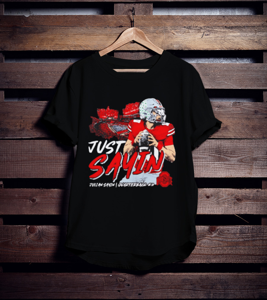 Ohio State Buckeyes Football Quarterback Just Sayin 10 T-Shirt