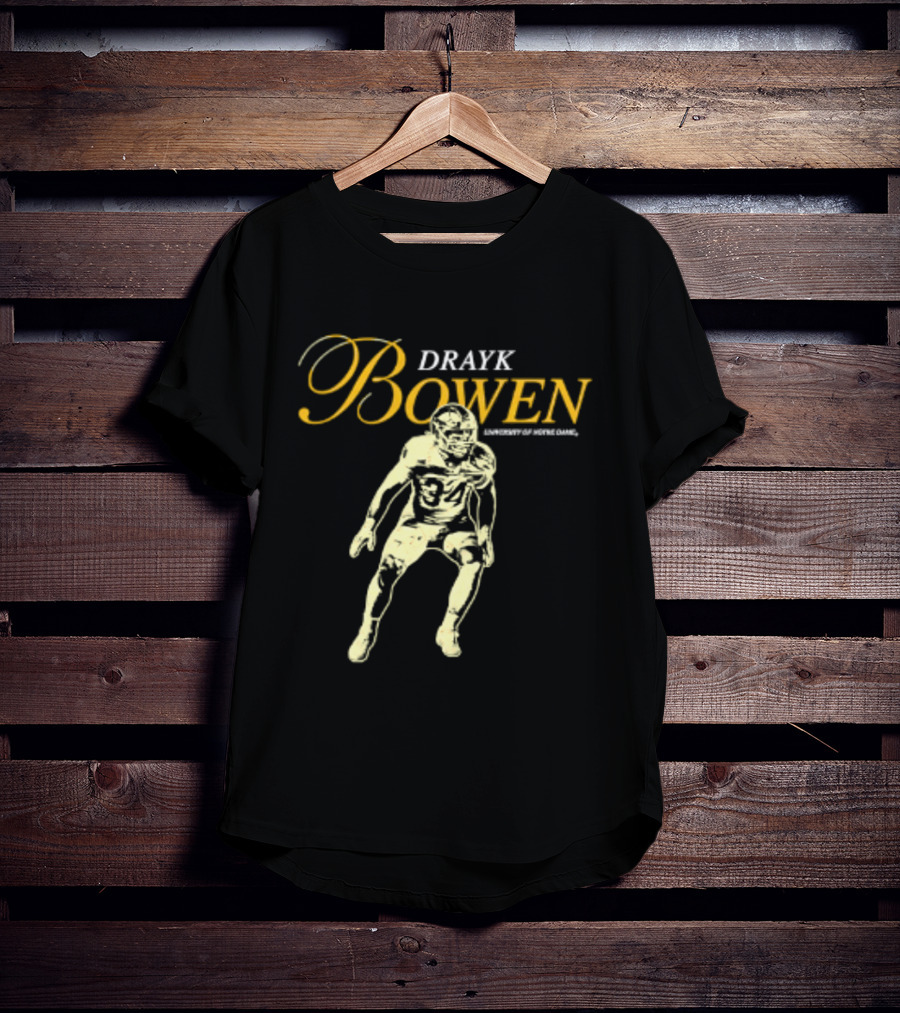 Drayk Bowen 34 Notre Dame NCAA Football Player T-Shirt