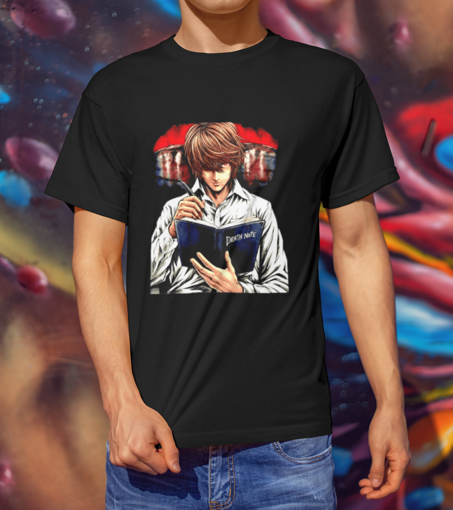 Light Yagami Intense Look Death Note Anime Fan Favorite T-Shirt