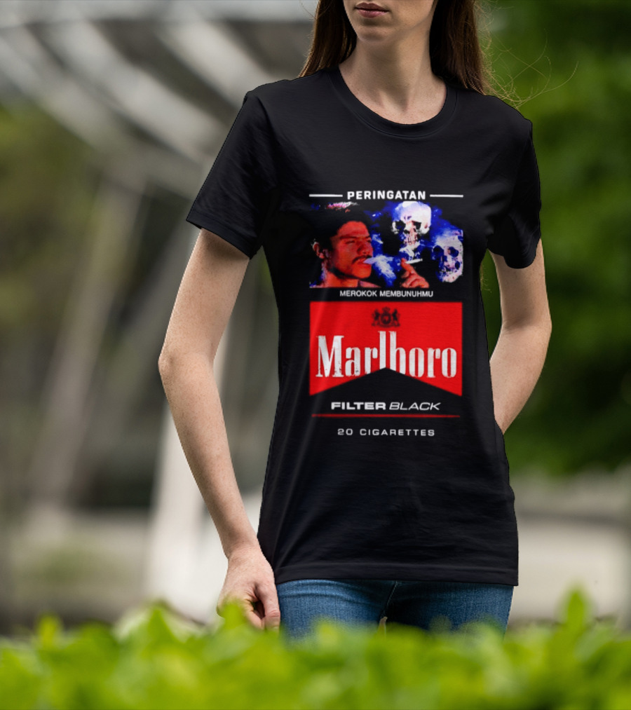 Marlboro Filter Black Peringatan Merokok Membunuhmu 50 Cigarettes T-Shirt