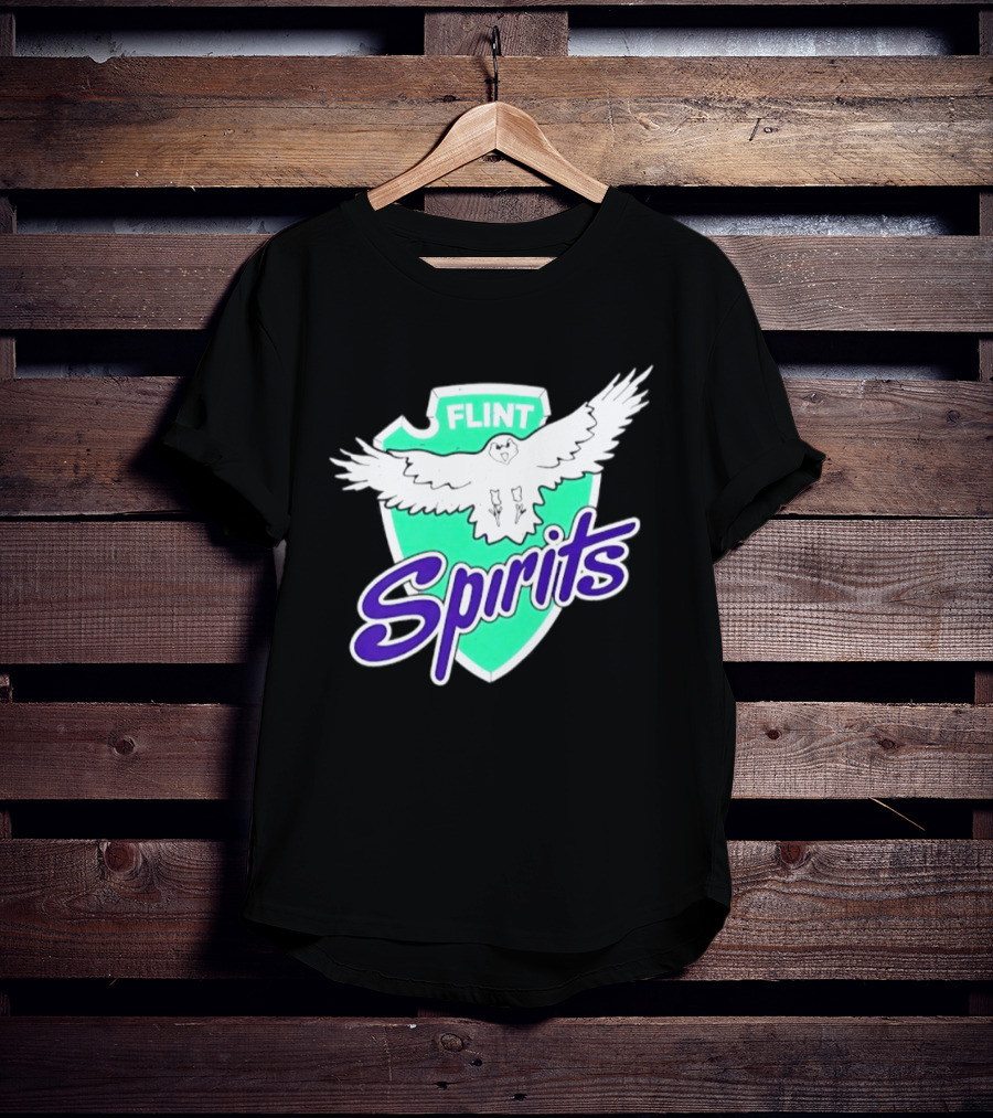 Flint Spirits Eagle Shield Vintage Sports Team T-Shirt