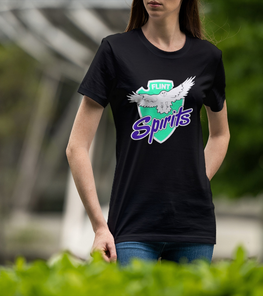 Flint Spirits Eagle Shield Vintage Sports Team T-Shirt