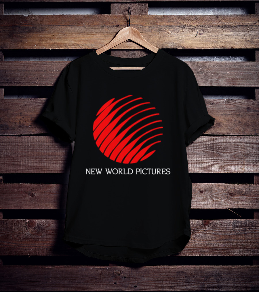 New World Pictures Film Production Classic Cinema Red Spiral T-Shirt