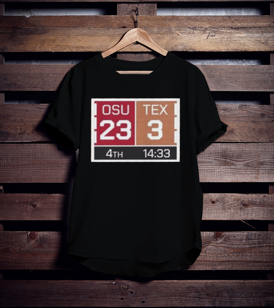 Ohio State Buckeyes Vs Texas Longhorns Scoreboard Comeback Victory 2026 T-Shirt