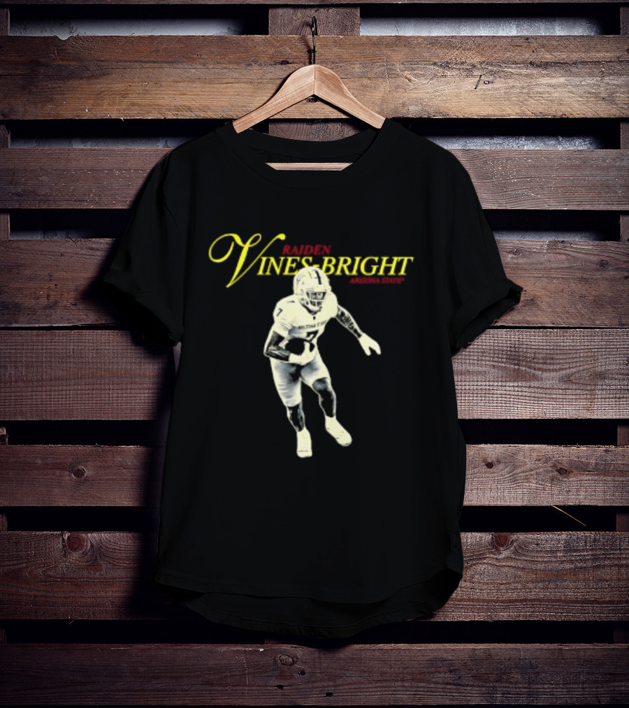 Raiden Vines Bright 7 Arizona State NCAA Football Player T-Shirt