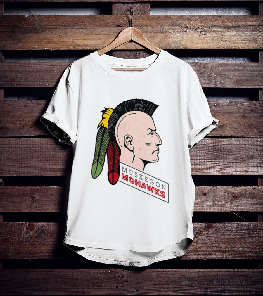 Muskegon Mohawks IHL Minor League Hockey Vintage Team T-Shirt
