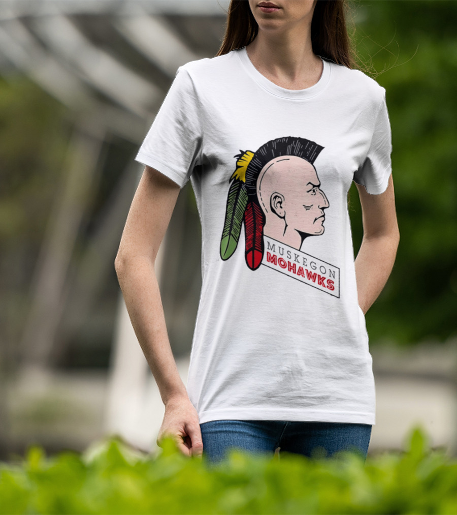 Muskegon Mohawks IHL Minor League Hockey Vintage Team T-Shirt