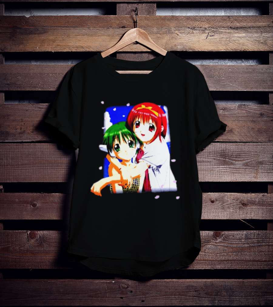 Aquaplus Hike Softgarage Chillweeb Anime Girls Cherry Blossom Hugging Scene T-Shirt