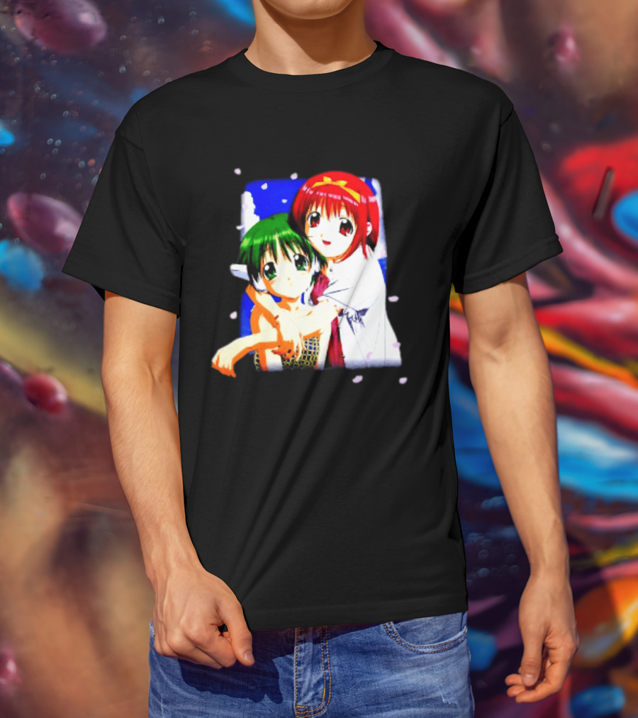 Aquaplus Hike Softgarage Chillweeb Anime Girls Cherry Blossom Hugging Scene T-Shirt