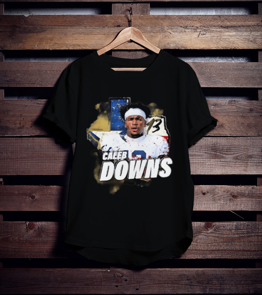 Caleb Downs Number 13 Lone Star State Football Dallas Cowboys T-Shirt
