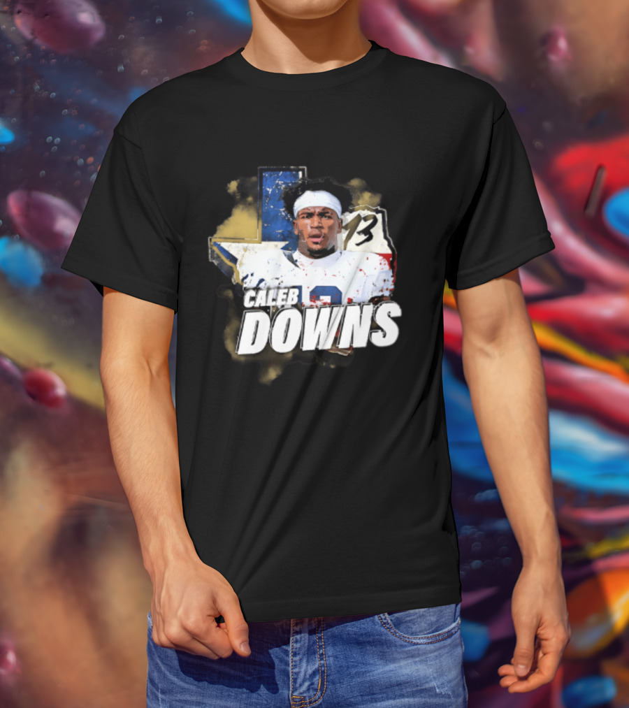 Caleb Downs Number 13 Lone Star State Football Dallas Cowboys T-Shirt