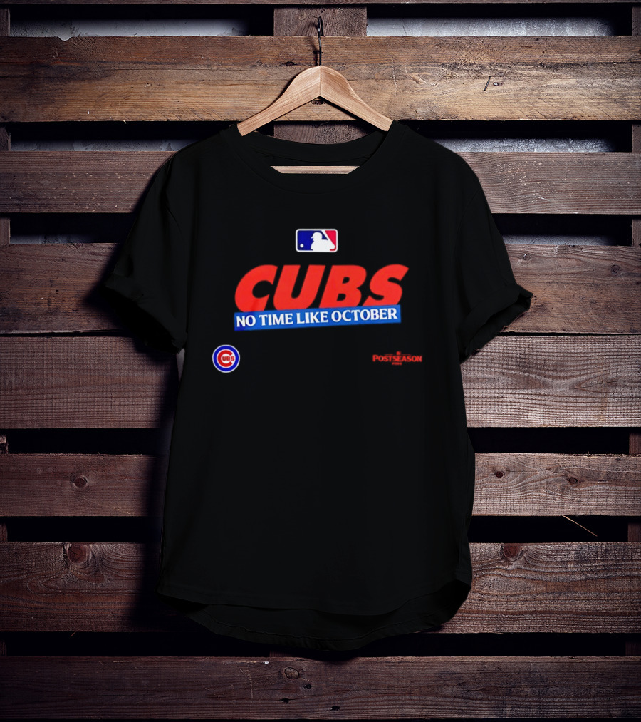 Chicago Cubs No Time Like October 2026 MLB Postseason Fan Gear T-Shirt