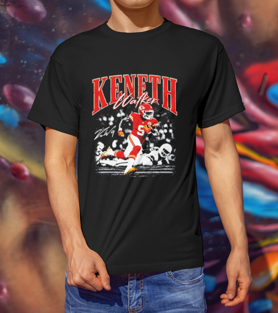 Keneth Walker Kansas City Chiefs Running Football Player T-Shirt