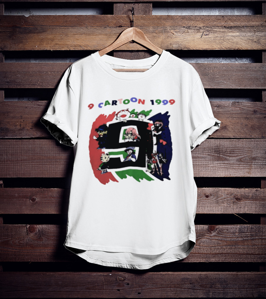 9 Cartoon 1999 Anime Characters Nostalgia T-Shirt