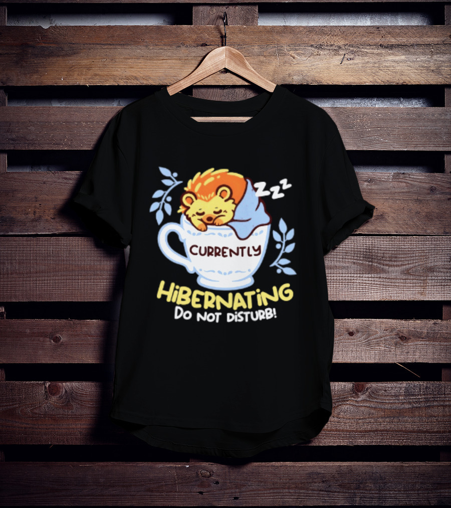 Currently Hibernating Do Not Disturb Hedgehog In Teacup Python T-Shirt