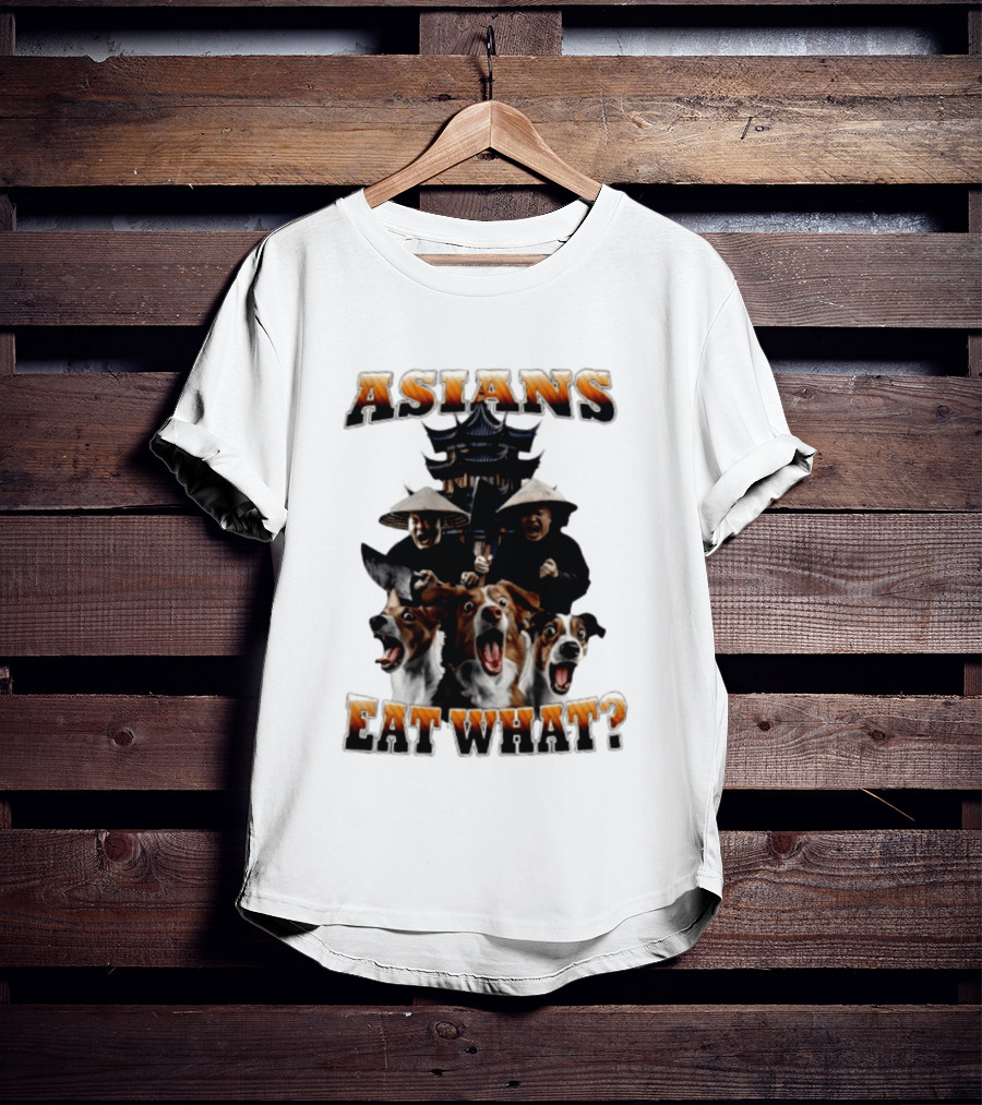 Asians Eat What Pagoda And Dogs Offensive Meme T-Shirt