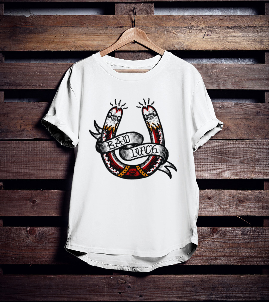 Bad Luck Horseshoe Skateboarding T-Shirt