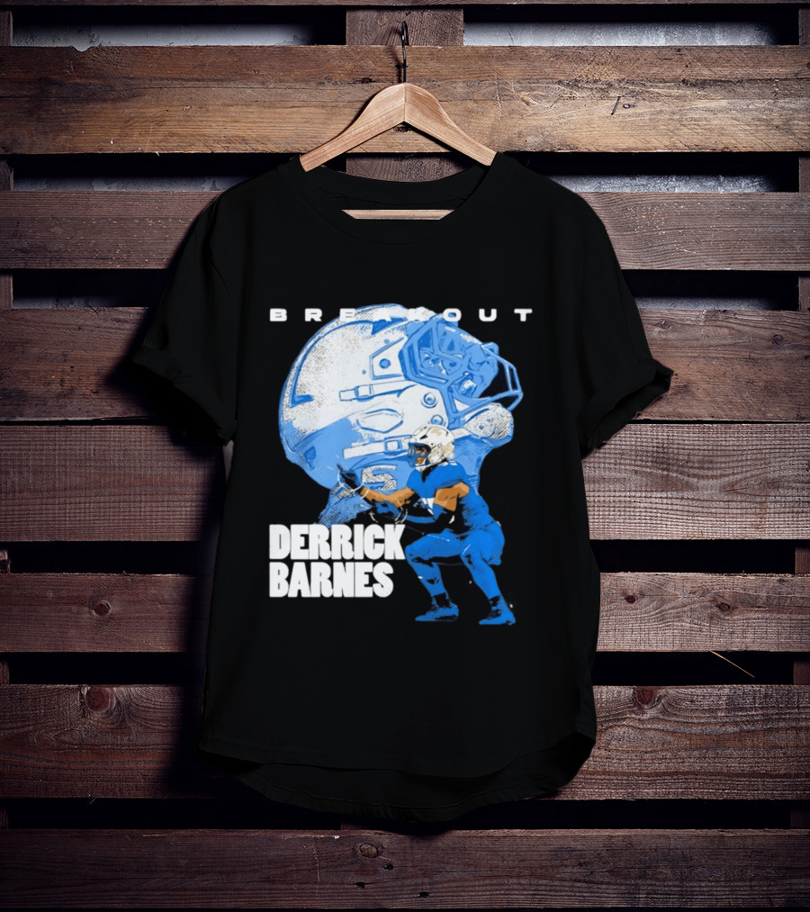 Derrick Barnes Detroit Lions Breakout Helmet T-Shirt