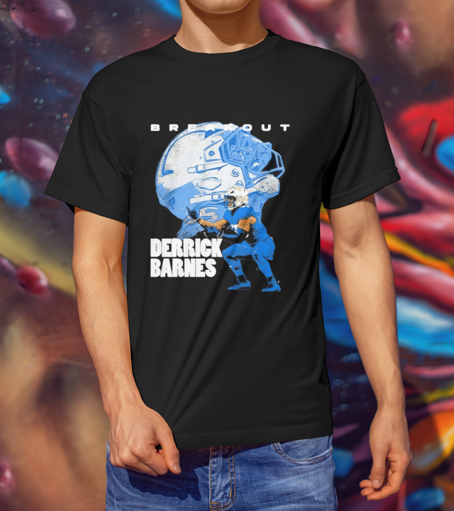 Derrick Barnes Detroit Lions Breakout Helmet T-Shirt