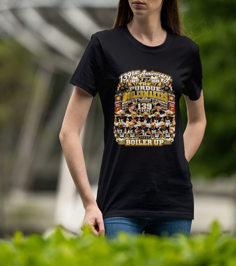 139 Years Anniversary 1887 2026 The Purdue Boilermakers Boiler Up Big Ten Champions T-Shirt
