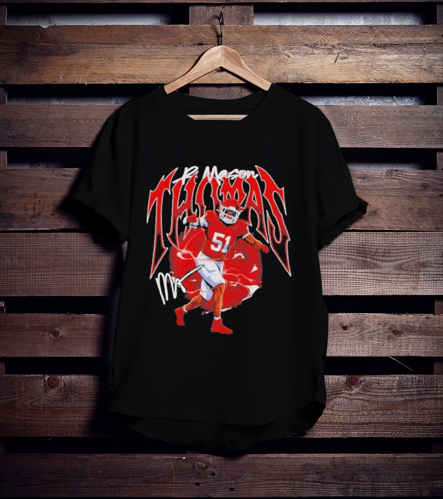 R Mason Thomas Kansas City Chiefs 51 Football Player T-Shirt