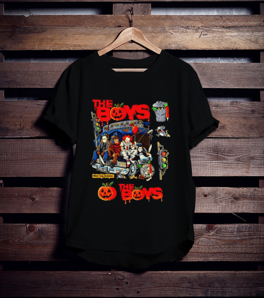 The Boys Protecting Nothing Haunting Everyone Horror Movie Icons Halloween Pumpkin T-Shirt