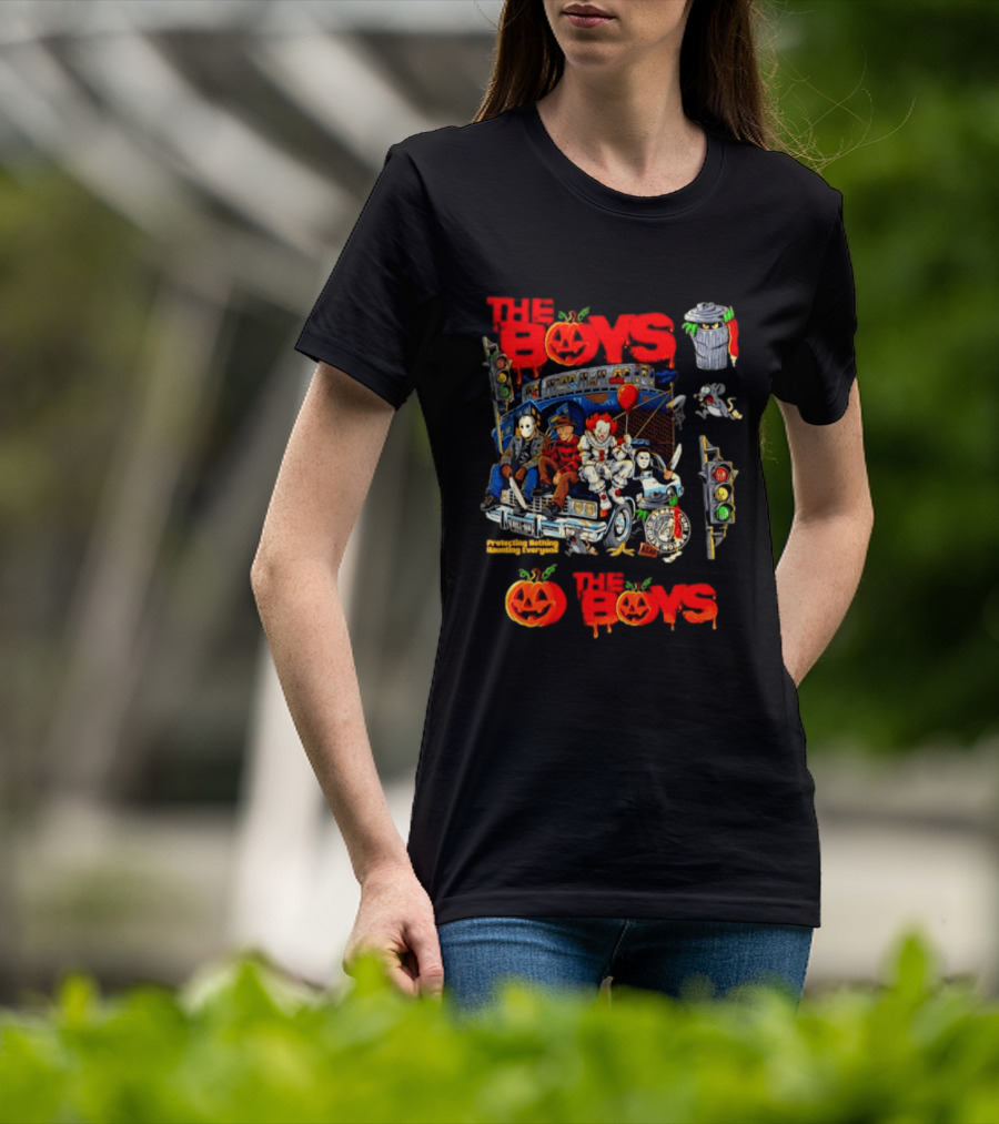 The Boys Protecting Nothing Haunting Everyone Horror Movie Icons Halloween Pumpkin T-Shirt