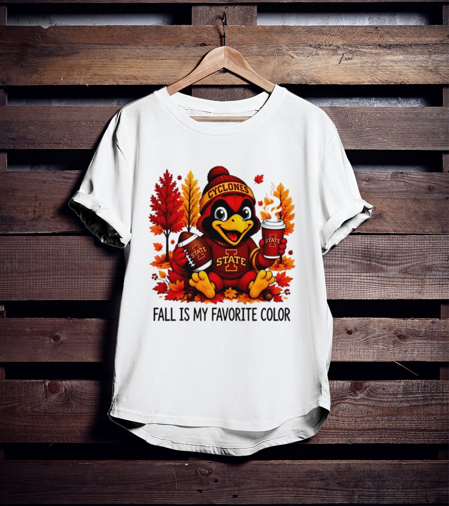 Iowa State Cyclones Fall Is My Favorite Color Football Leaves T-Shirt
