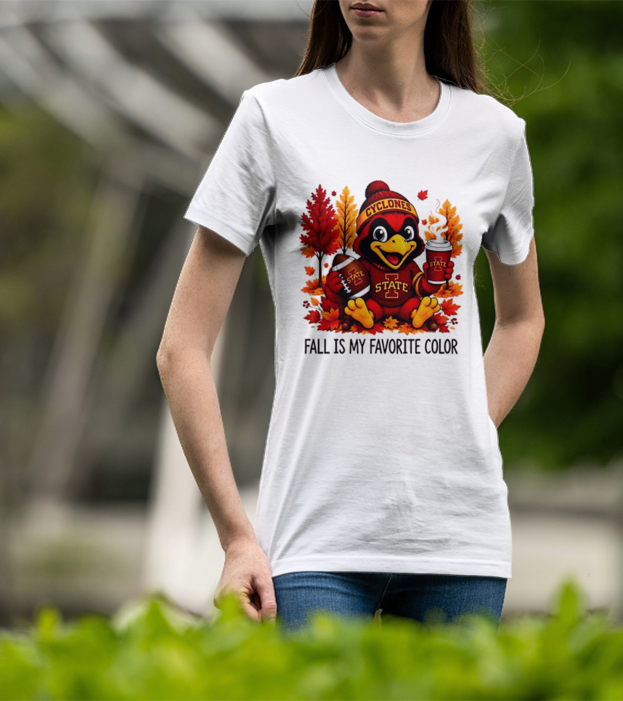 Iowa State Cyclones Fall Is My Favorite Color Football Leaves T-Shirt