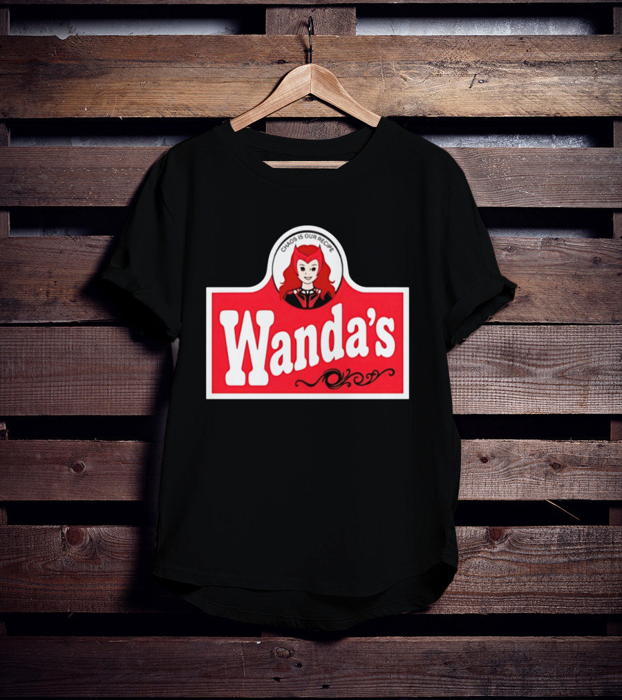 Wanda's Chaos Is Our Recipe Text With Character Graphic And Red T-Shirt
