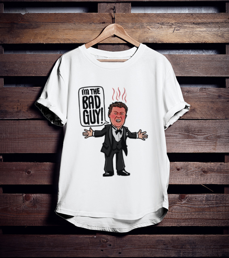Say Hello To The Bad Guy Cartoon Flames Expression T-Shirt