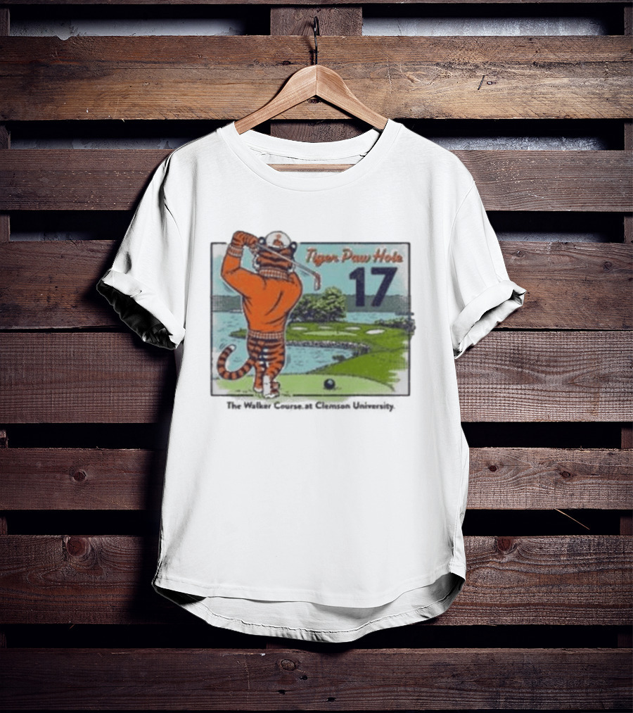 Tiger Paw Hole 17 The Walker Course Clemson University T-Shirt