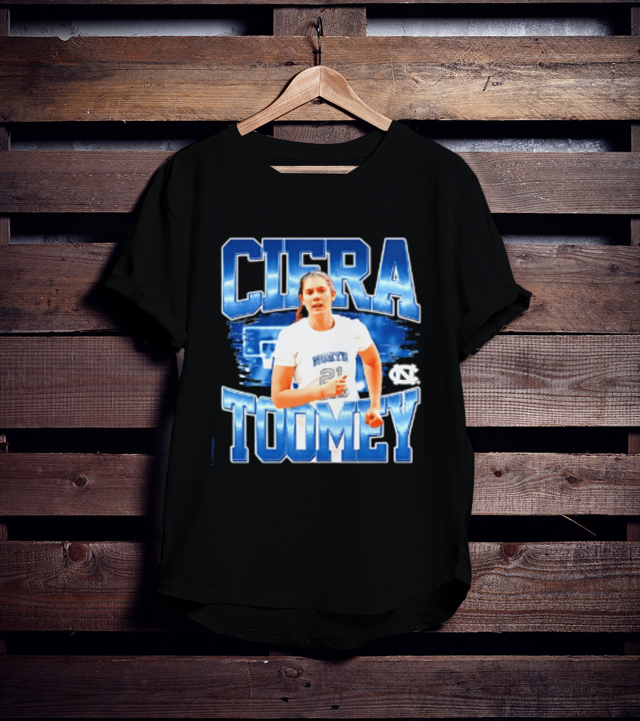 Ciera Toomey 21 North Carolina Tar Heels NCAA Women's Basketball T-Shirt