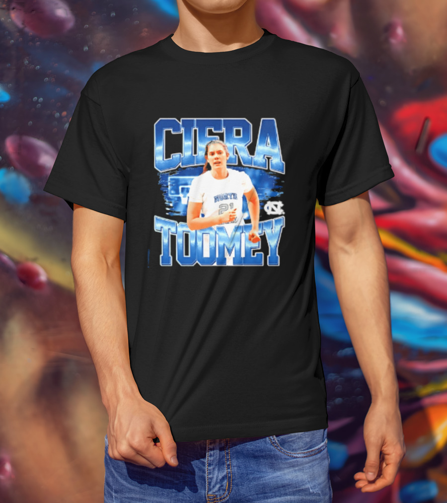 Ciera Toomey 21 North Carolina Tar Heels NCAA Women's Basketball T-Shirt