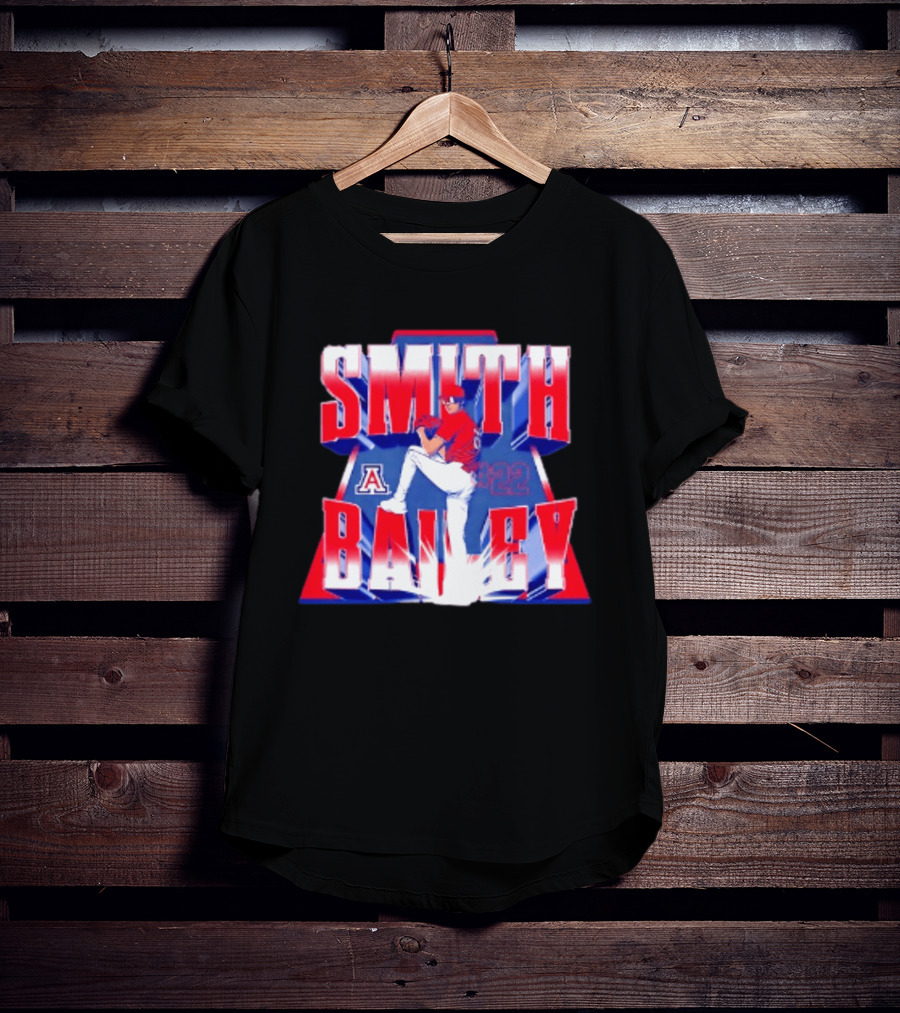 Smith Bailey 22 Arizona Wildcats NCAA Baseball Player T-Shirt