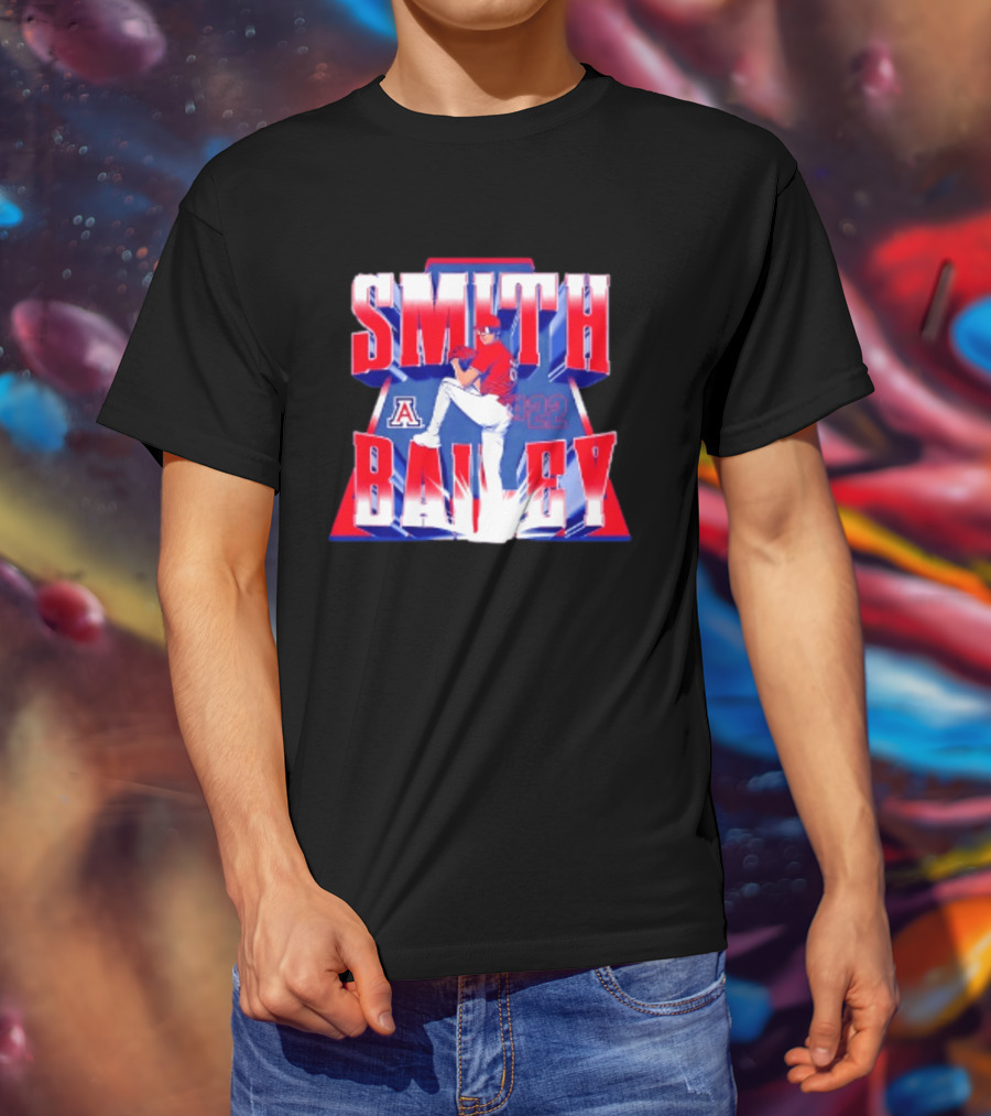 Smith Bailey 22 Arizona Wildcats NCAA Baseball Player T-Shirt