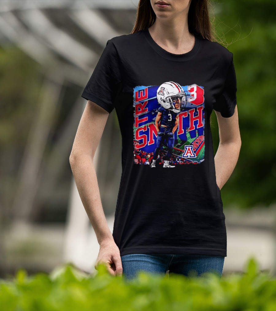 Tre Smith 3 Arizona Wildcats NCAA Football Caricature T-Shirt