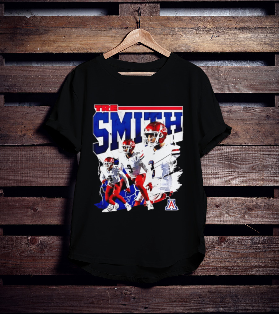 Tre Smith 3 Arizona Wildcats NCAA Football Player T-Shirt