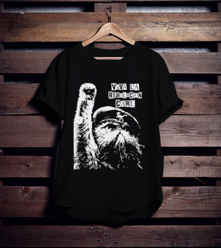 Viva La Revolucion Carl Cat Che Guevara T-Shirt