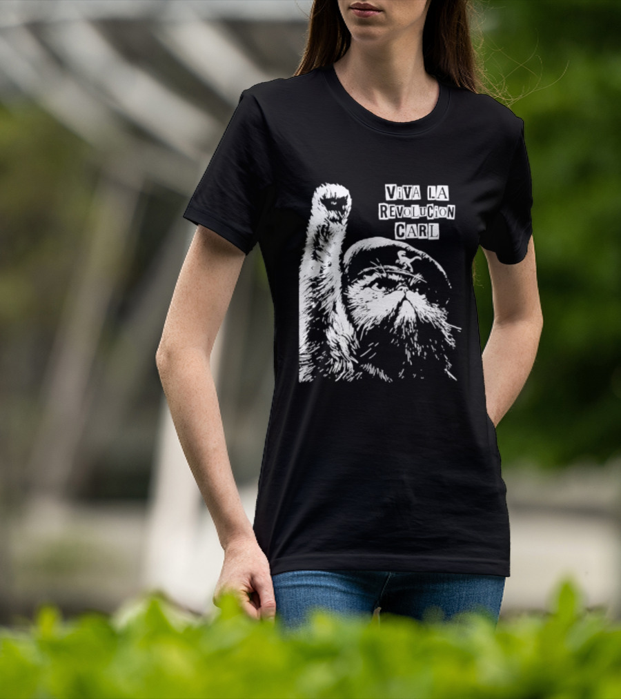 Viva La Revolucion Carl Cat Che Guevara T-Shirt