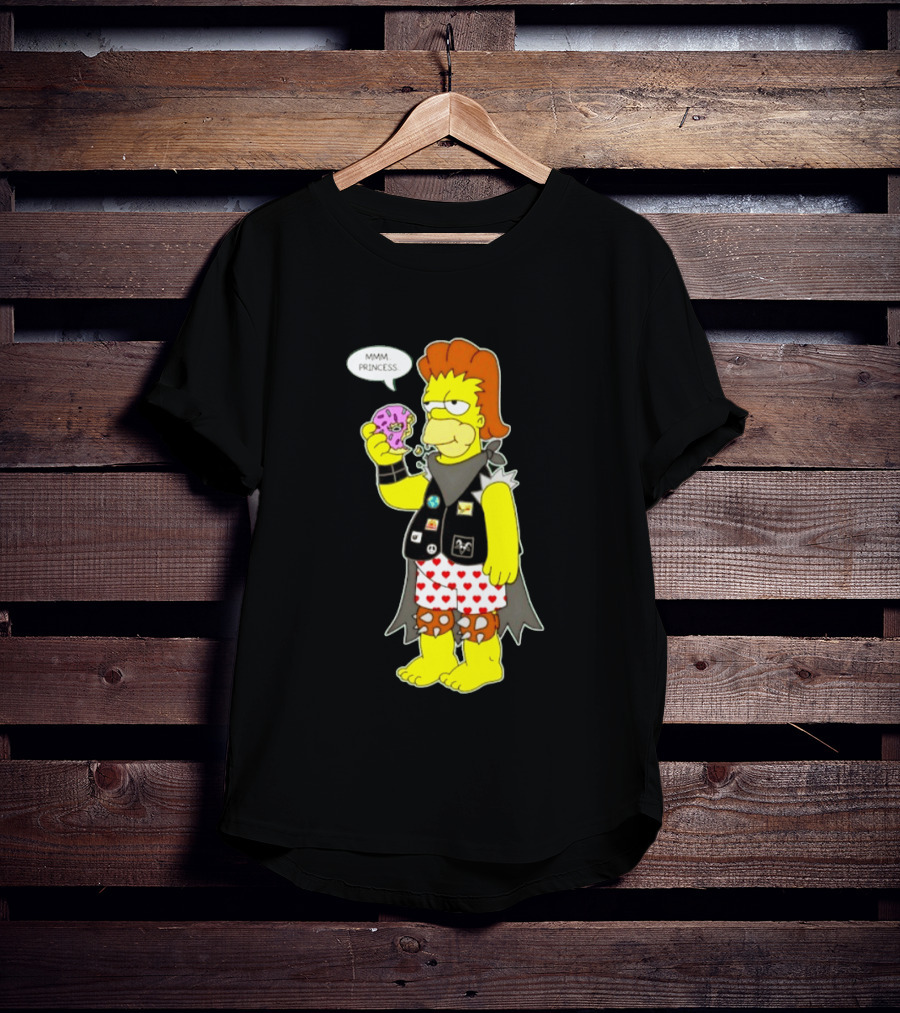 The Simpsons Homer Mmm Princess Punk Donut Eating T-Shirt