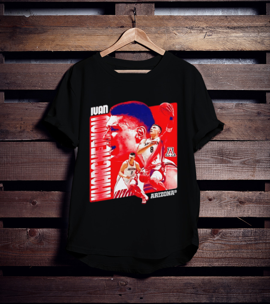 Ivan Kharchenkov 8 Arizona Wildcats NCAA Basketball Player T-Shirt