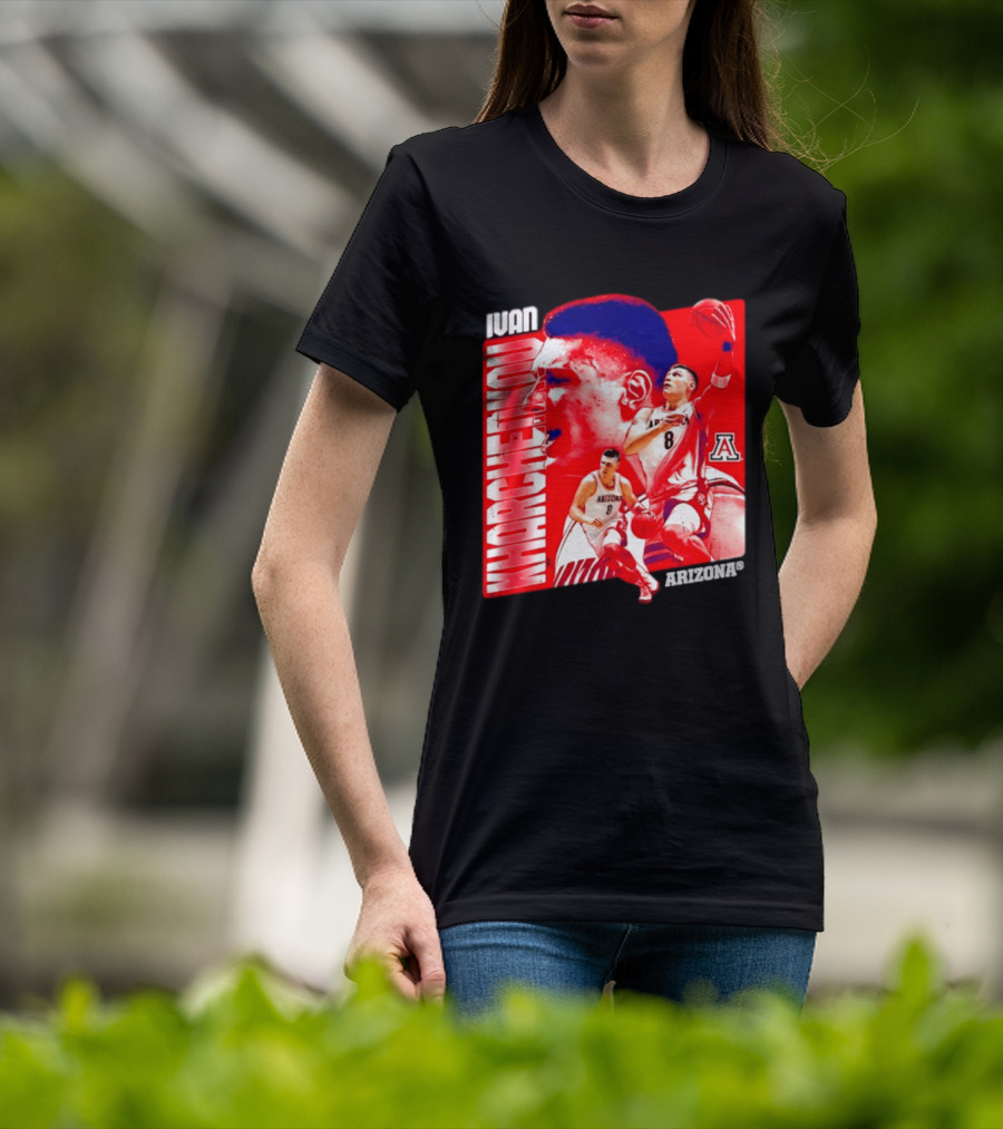Ivan Kharchenkov 8 Arizona Wildcats NCAA Basketball Player T-Shirt