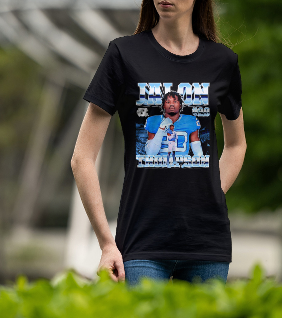 Jalon Thompson 20 North Carolina Tar Heels NCAA Football T-Shirt