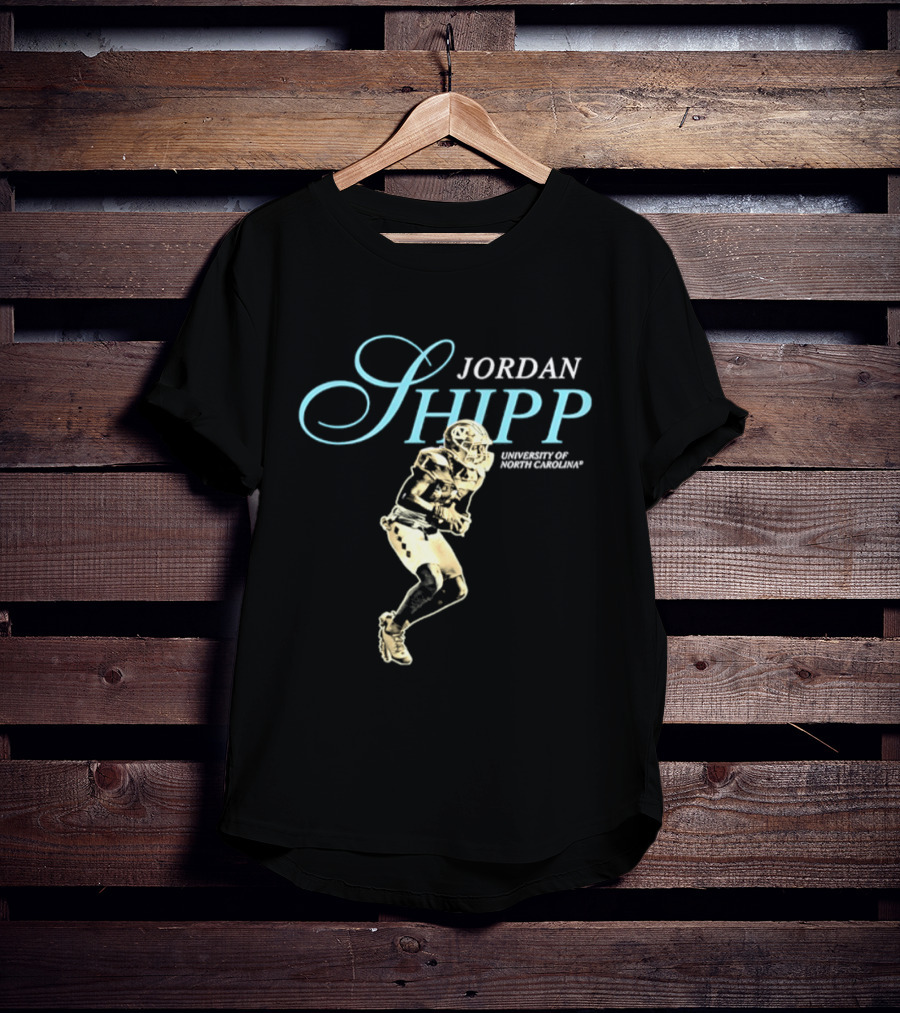 Jordan Shipp University Of North Carolina Football Player NCAA Tar Heels T-Shirt