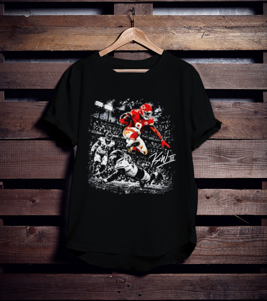 Kenneth Walker III Kansas City Chiefs Number 9 Action Motion T-Shirt