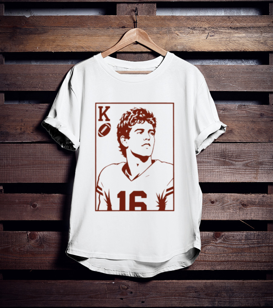 Arch Manning Texas Longhorns Quarterback King Of Hearts Playing Card 16 T-Shirt