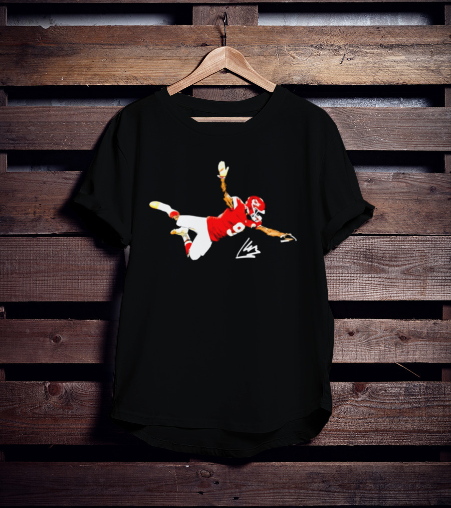 Kansas City Chiefs Kenneth Walker III Number 9 Dive Catch T-Shirt